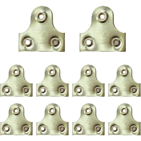 10 plaques en laiton pour accrocher des tableaux - Supports de fixation pour miroirs de 32 mm pour une suspension sécurisée des cadres - Crochets pour cadres photos, miroirs et œuvres d'art-AquaForge