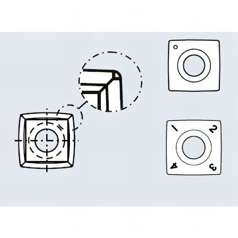 10 Plaquettes pour arbre hélicoïdal - 15 x 15 x 2,5 mm