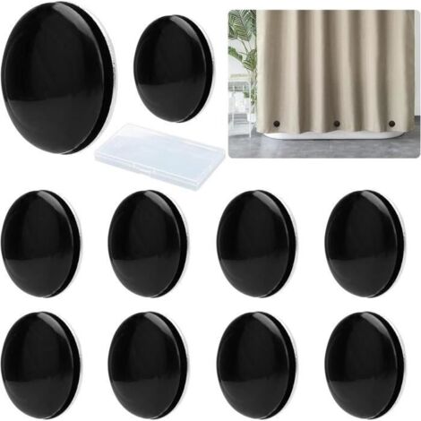 10 Poids pour Rideau de Douche,Poids pour Rideau magnétique Rond, Rideau magnétique Rond,aimants pour Nappe avec Une boîte