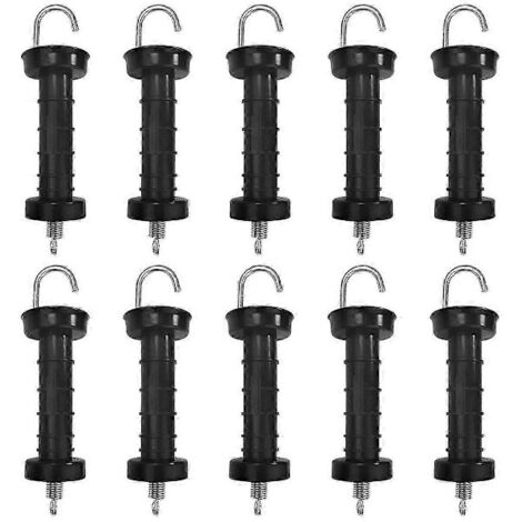 10 poignées de porte pour clôtures électriques, à ressort isolé, accessoires de remplacement pour clôtures