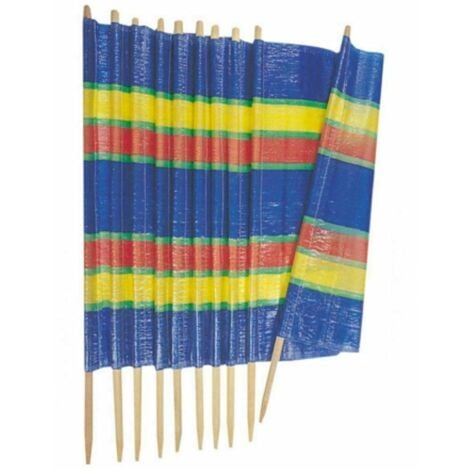10 Pole Windbreak Heavy Duty Multicolour Garden Wind Break Beach Sun Shade Holiday Caravan & Camping Shelter 1.5m x 6.1m (1.2m poles)