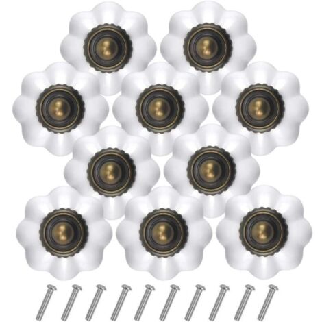 10 pomelli per cassetti in bronzo vintage, maniglia per porta cassetto bianca da 30 mm, pomelli rotondi per mobili, pomelli per porte per camerette dei bambini, maniglie per mobili per armadi, guardar