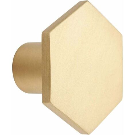 10 pomos para muebles de cocina, de latón, hexagonales, de 30 mm.