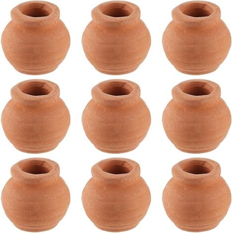 10 Pots Miniatures en Argile pour Jardinière Mini Pots de Fleurs en Terre Cuite pour Plantes Succulentes pour Jardin de Fées Bricolage Décoration de Rebord de Fenêtre Crèche Cadeaux