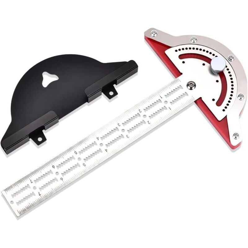 10 pouces Equerre menuisier Trusquin de menuisier 45/90 Degrés Règle