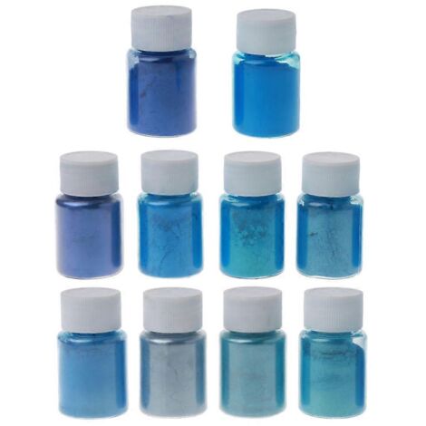 10 poudres colorées pour résine époxy, pigments, colorants pour slime et fabrication de savon.