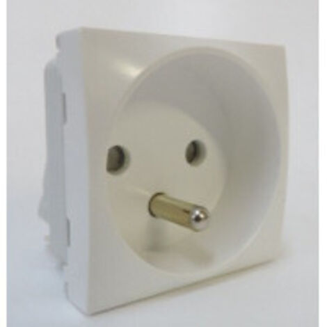 10 Prise 2P+T , 16A Blanc Bornes Auto Anti-Microbien SCHNEIDER ALB47277, 230V