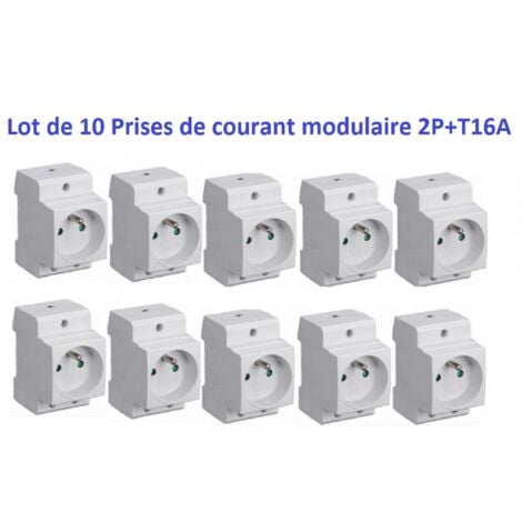 10 Prises de courant modulaire 2P+T 16A