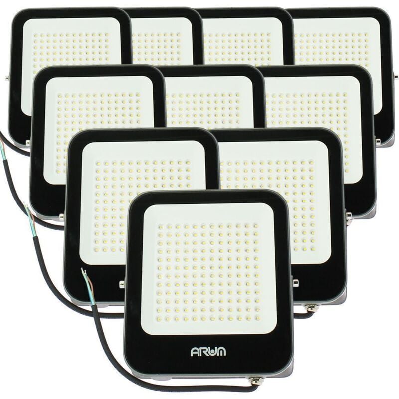 10 Projecteurs led 100W IP65 sirah extérieur blanc naturel 4000K