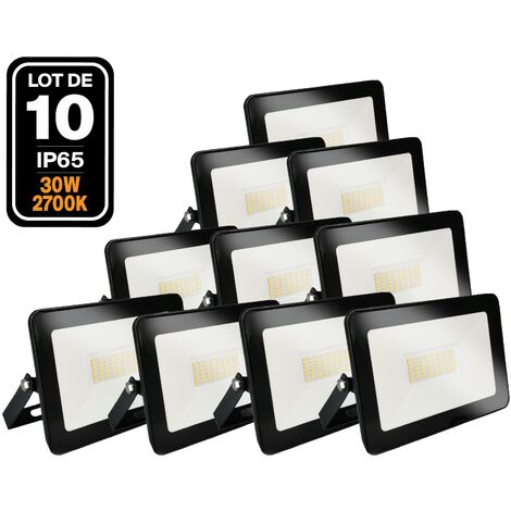 10 Projecteurs LED 30W Ipad Blanc chaud 3000K Haute Luminosité