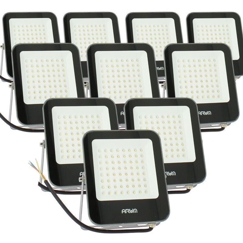 10 Projecteurs LED 50W IP65 SIRAH extérieur blanc naturel 4000K