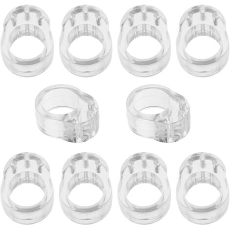 10 protectores de manija de puerta - Tope de puerta de silicona - Tope de puerta de PVC - Tope de puerta transparente no tóxico - Protector de pared - Tope de ventana (Anillo único)