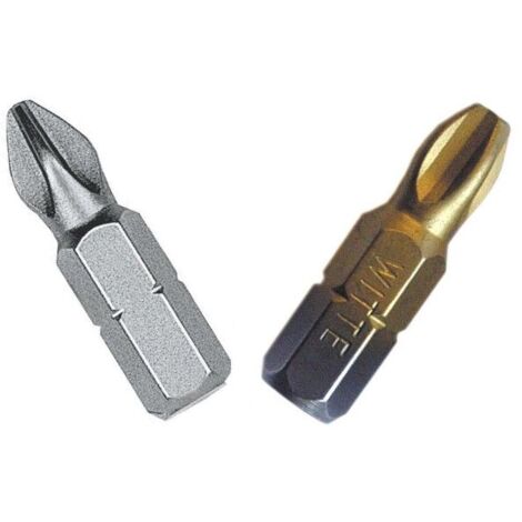 10 Puntas en blister perforado largo 25 mm (PH1)  WITTE 327020