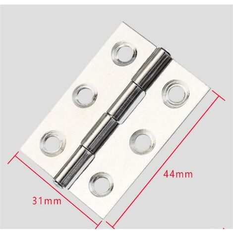 10 pz Acciaio Inossidabile Mobili Per La Casa Hardware Cerniera Per Porta Lungo 44mm x 31mm Tre Fori MINKUROW