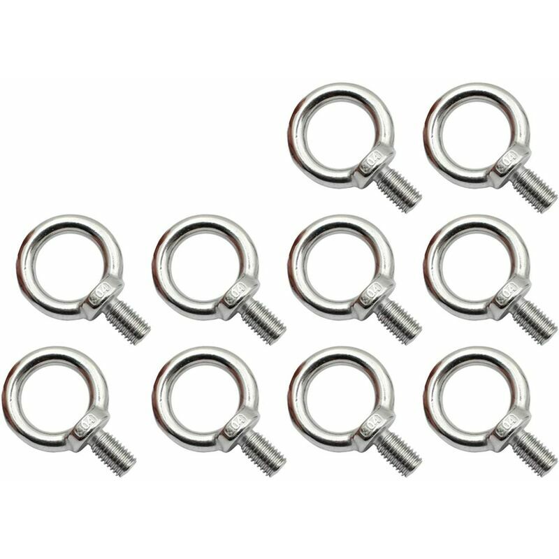 10 Pz Bulloni a occhiello M8 in acciaio