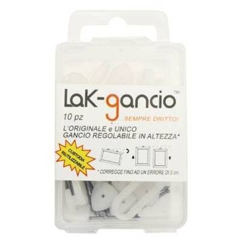 10 PZ LAK-GANCIO CON REGOLAZIONE IN ALTEZZA