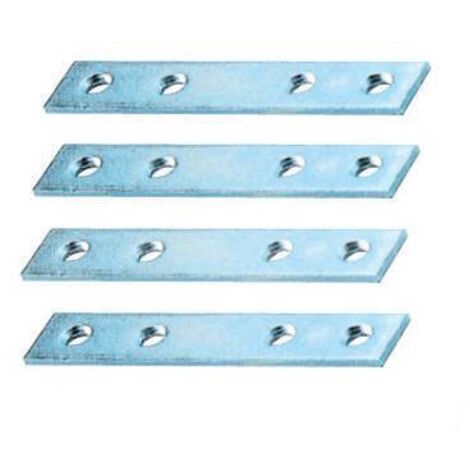 10 PZ LASTRINA STAFFE DIRITTA LINEARE ZINCATE 4 6 8 10 12 14 16 18 20 CM STAFFA - Taglia: 8