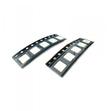 10 PZ Led SMD 5050 PLCC-6 Blu Blue 3V 0,2W 3 Chips