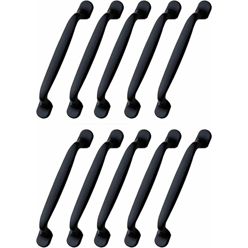 Image of 10 pezzi maniglia per armadio nera 96 mm maniglia per mobili-maniglia per mobili porta dell'armadio da cucina tiri dell'armadio - Rhafayre