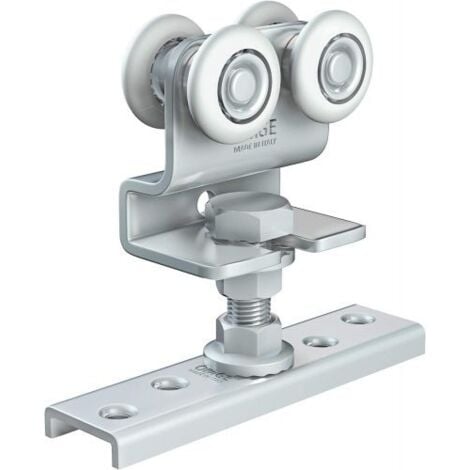 OMGE CARRELLO REGOLABILE A 4 RUOTE MM 24 CON PIASTRA E PERNO (38628)