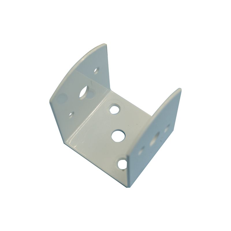 10 Pezzi Staffa Montaggio Per Travi '837-B' 90X90Mm Acciaio Bianco
