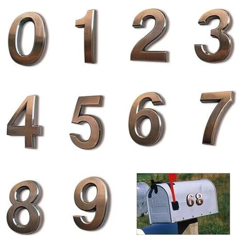 Numeri Civici 3D Autoadesivi - Set 0-9 Argento, 5x3cm, Per Cassette Postali E Porte - Foto 7