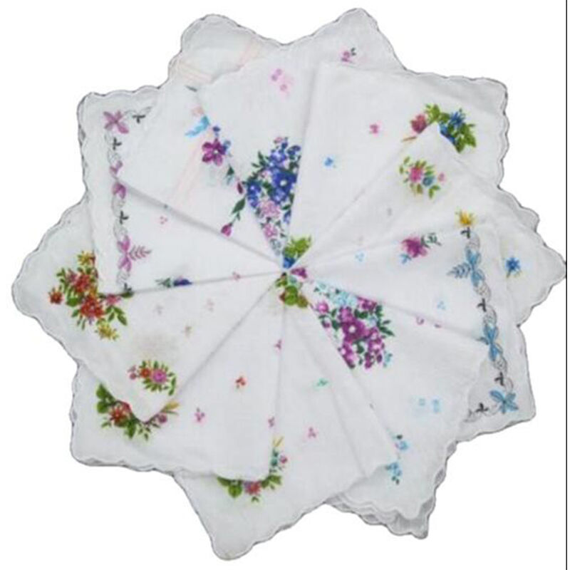 10 pz/lotto Vintage bianco signore pizzo quadrato