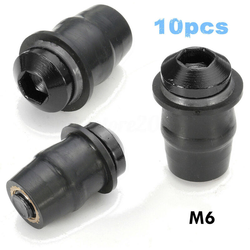 10 pz/set viti per moto bulloni M6 nero parabrezza...