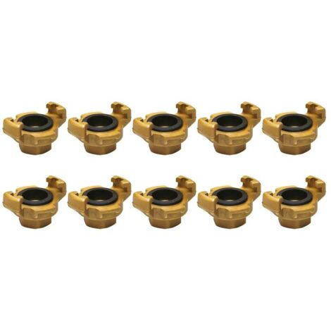 10 Raccords express laiton à visser Femelle 3/4" (20/27) avec joint NBR