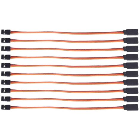 10 rallonges servo mâle-femelle pour servos RC Futaba JR--