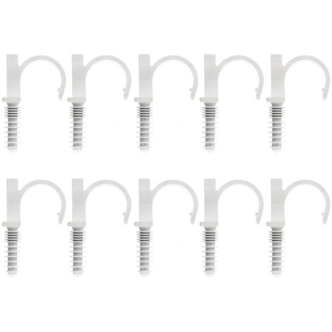 10 RAMCLIP blanc simple Ø20 pour fixer les gaines souples, tubes gaines, per et tubes cuivre - Ram