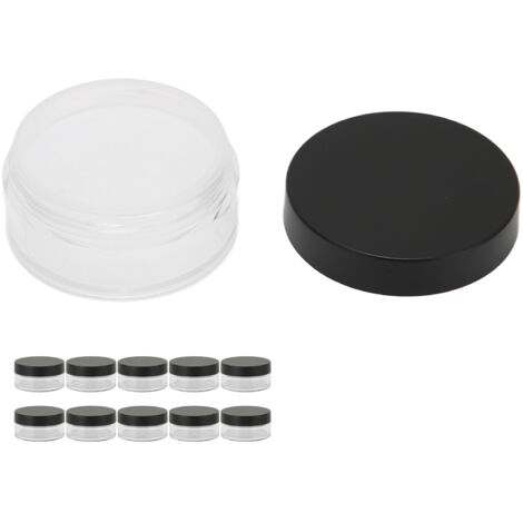 10 Récipients Cosmétiques Ronds Vides en Plastique, Pots à Poudre Portables pour Échantillons