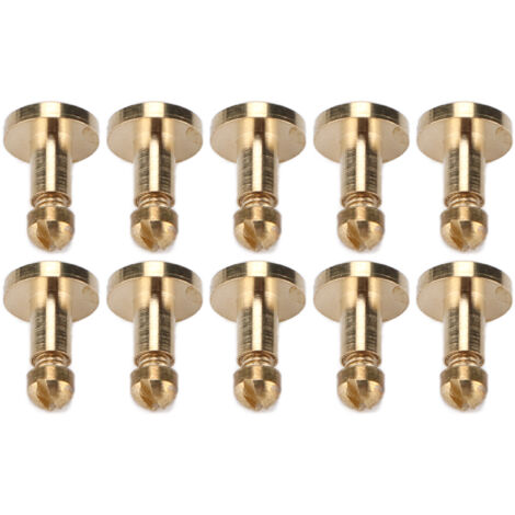 10 Rivets de Reliure pour Livres, Fixations Réutilisables pour Projets Cuir et Carnets DIY, Montage Facile 6.5x7mm