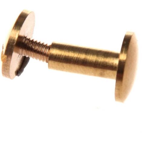 10 Rivets Solides En Laiton Pour Ceinture En Cuir 10mm Avec Tête Bombée Et Tige Filetée