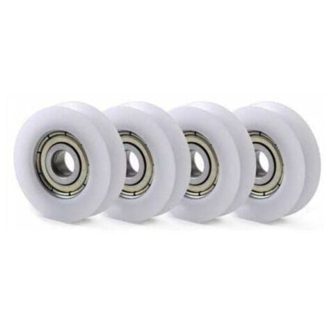 10 rodamientos de bolas de ranura 608 con nailon de plástico en forma de U, de 8, 30 y 10 mm, para poleas guía de DEBUNS