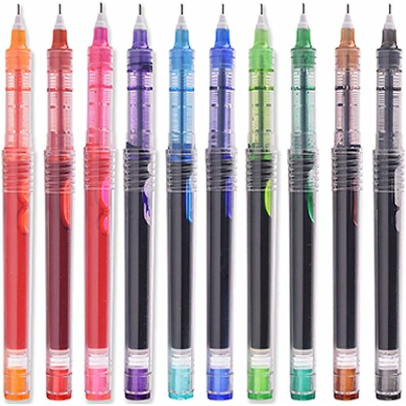 10 Rollerball-Stifte, schnell trocknende Tintenstifte, 0,5 mm feine Stifte, Flüssigtinten-Kugelschreiber | 06931857146129 10 Rollerball-Stifte, schnell trocknende Tintenstifte, 0,5 mm feine Stifte, Flüssigtinten-Kugelschreiber | 06931857146129