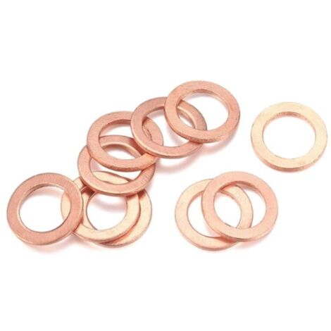 10 rondelle in rame classificazione metrica guarnizione rame 7 x 12 x 1 mm