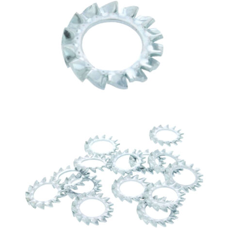 10 Rondelles Eventail AZ DIN6798A acier zingué mm - Diamètre 12 mm mm