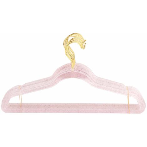 10 rote Pailletten-Kleiderständer, 40 cm, aus transparentem Kristallkunststoff für Kleiderschrank und Ankleidezimmer