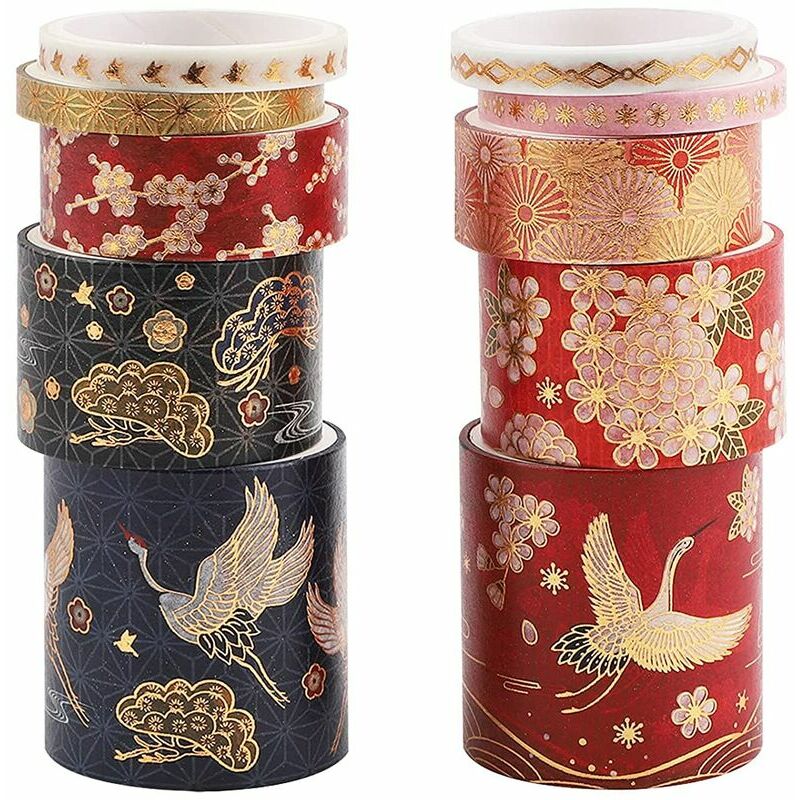 Ayyqh - 10 Rotoli Washi Tape Set Nastro Adesivo