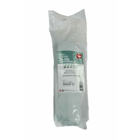 10 rouleaux de 10 sacs poubelle universels 30 à 50L
