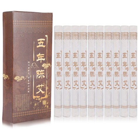 10 Rouleaux de Moxa Pur 5 Ans pour Minceur, Soins Visage et Massage des Points d'Acupuncture