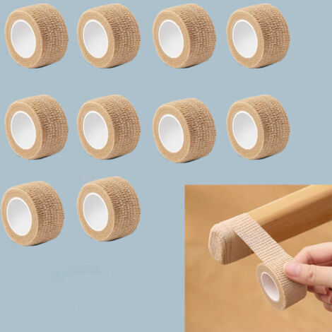 10 rouleaux de patins en feutre autocollants - anti-rayures, anti-bruit, beige.