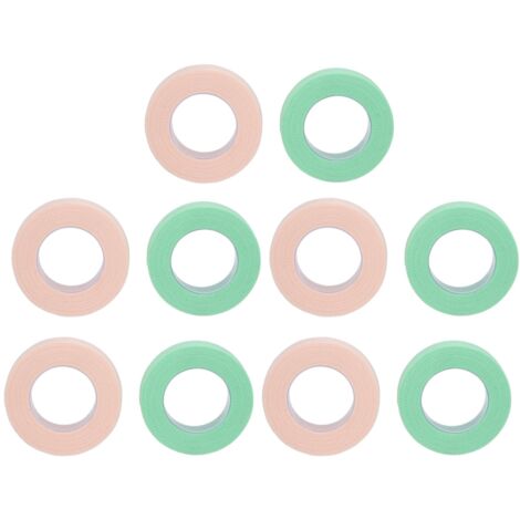 10 Rouleaux de Ruban Adhésif Micro-poreux pour Extensions de Cils, 0.5 Pouce x 10 Verges, Respirable et Hypoallergénique