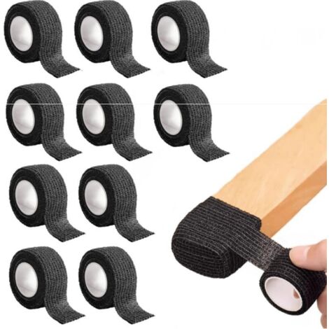 10 Rouleaux Patins Autocollante, Patins Feutres pour Meubles, Patin Chaise Feutre de Protection Pied Chaise Antidérapant, Bande de Protection Meuble(2,5cm x 450cm