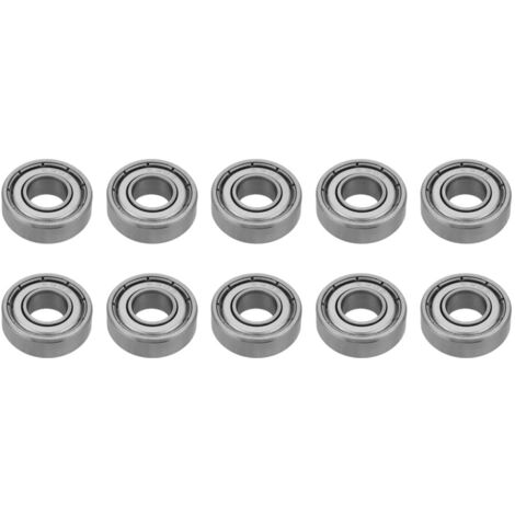 10 roulements à billes 698ZZ 8x19x6 mm en acier inoxydable, double blindage, pour modélisme et applications miniatures