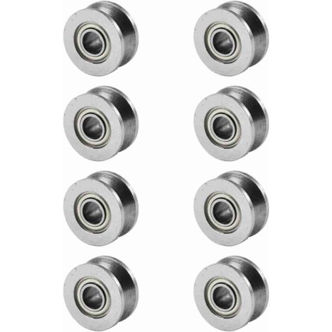 10 roulements à billes à gorge V 4x13x6mm pour systèmes de guidage linéaire et rails