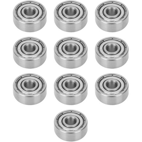 10 Roulements à Billes Acier Inoxydable S624ZZ 4x13x5mm pour Longboards et Patins à Roulettes