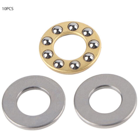 10 roulements à billes de poussée miniatures haute précision en acier plat, lot de 10 pièces (8x16x5mm)