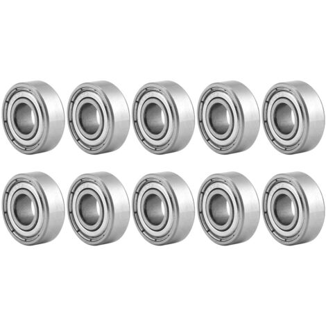 10 roulements à billes miniature 696ZZ 6x15x5 mm avec double blindage, acier